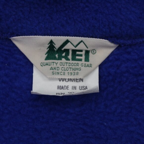 REI Sweater Jacket Women 16 Blue Fleece Polyester Zip Pockets Full Zip Coat - Picture 8 of 13